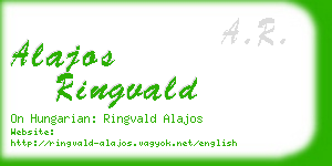 alajos ringvald business card